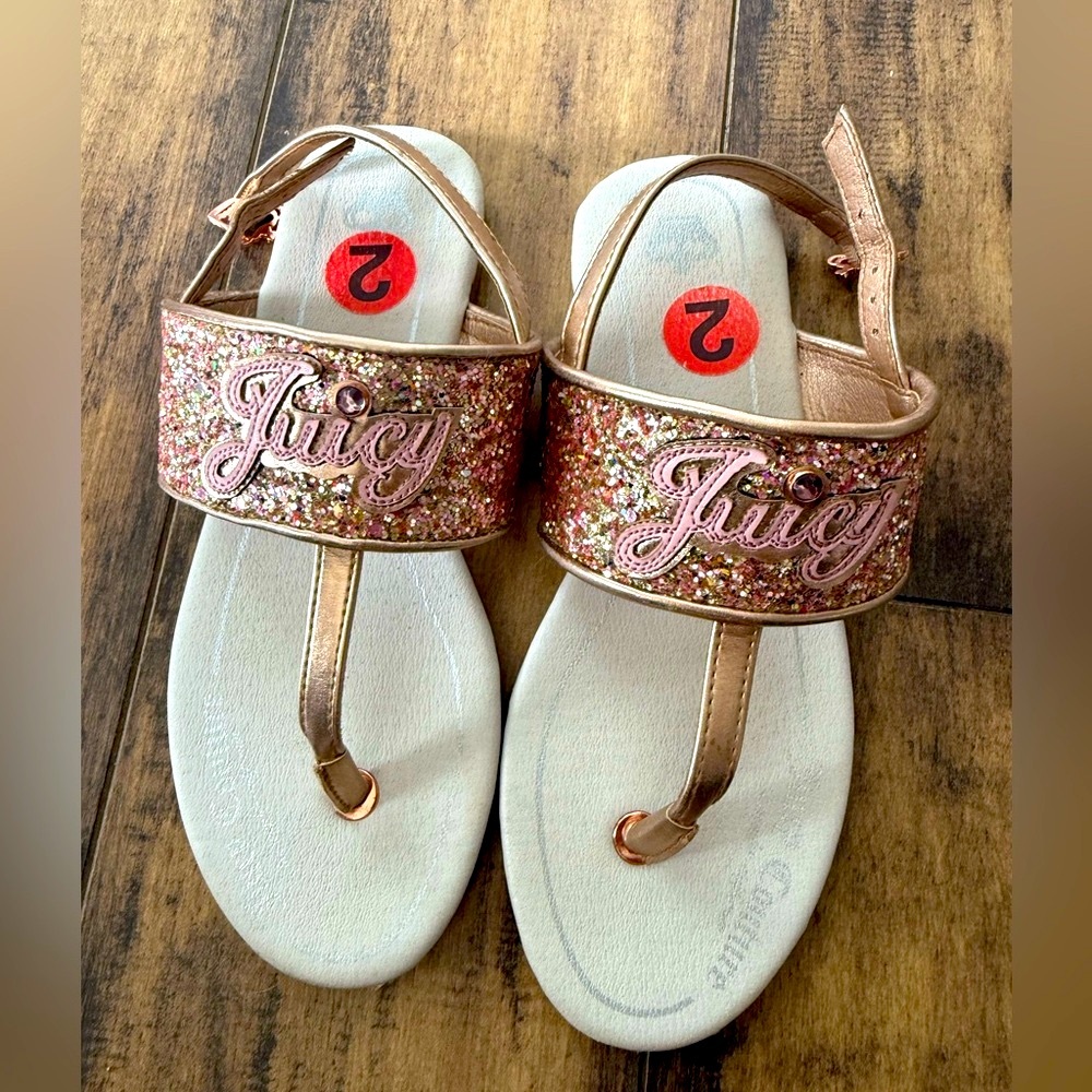 Juicy Couture Pink Glitter Sandals
